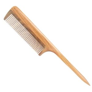 Neem Wood Rat Tail Comb (Model 4) வேம்பு மர சீப்பு