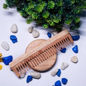 Neem Wood Broad Tooth Comb (model 2) வேம்பு மர சீப்பு
