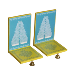 Kopuram wall hanging stand for statue I Diya Set of 2