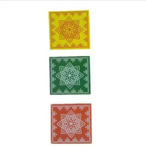 Hridaya kamalam kolam set of 3 Small Diya stand / chowki / manai