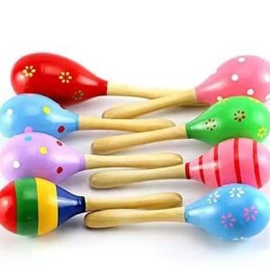 Wooden Egg Shaker Rattles | Sound Making | Baby-Safe Sound Toy for Toddlers and Newborns | 1 No Any Multicolour