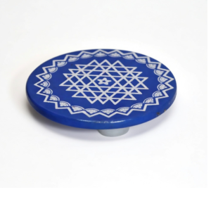 Round blue Chowki wood