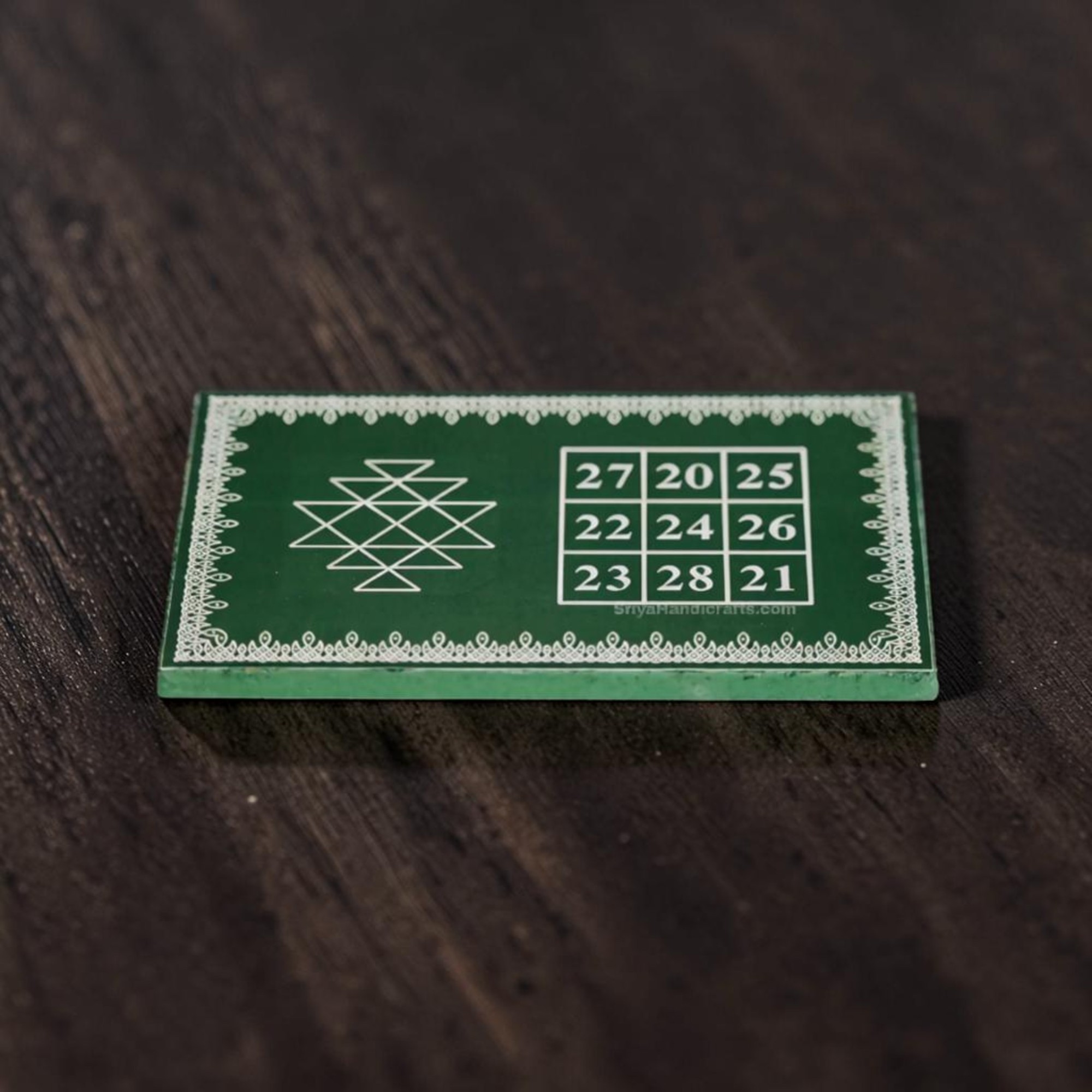 Wooden Kubera Kolam And Yantra Manai
