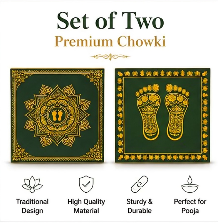 Set of two Lakshmi foot manai | chowki | Patham manai
